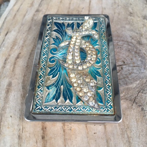 One-of-a-Kind Vintage Cowgirl Cowboy Bling Belt Buckle - Picture 9 of 12